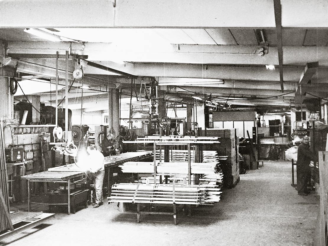 Ståldörrar produceras i fabrik 60-talet